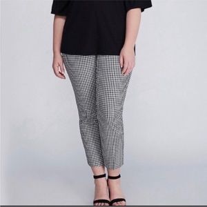New! Lane Bryant The Lena Gingham Pants Size 28
